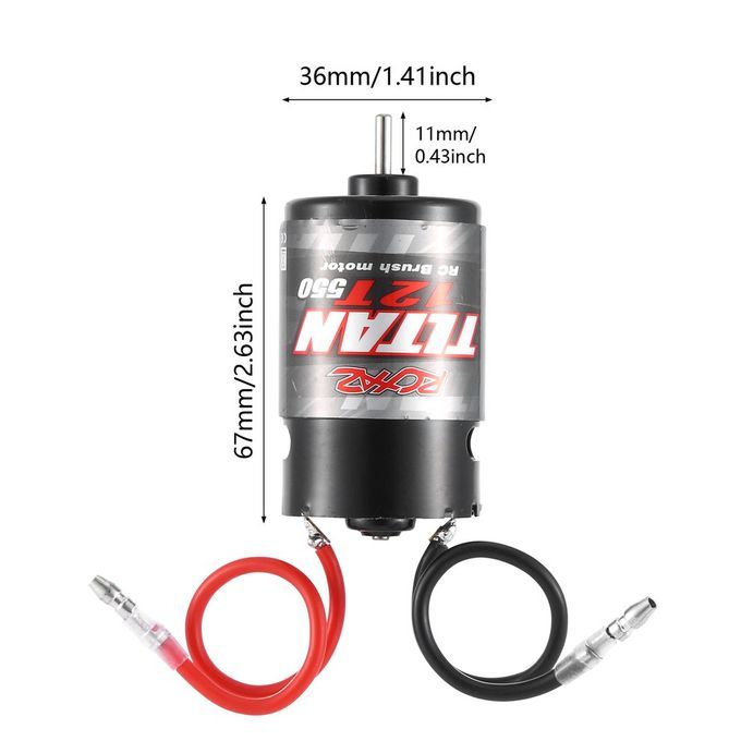 5  Brushed Motor 12T 21T 29T 35T For Axial 1:10 R   Rawler R   Ar Parts-Black-12T