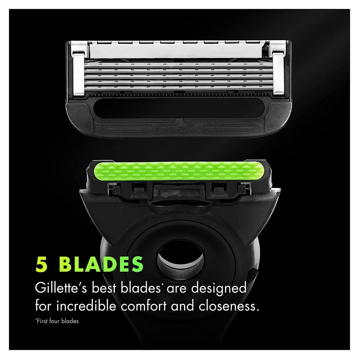 Mens Razor With Exfoliating Bar By GilletteLabs, Shaving Kit For Men, Includes 1 Handle, 2 Razor Blade Refills, 1 Premium Magnetic Stand