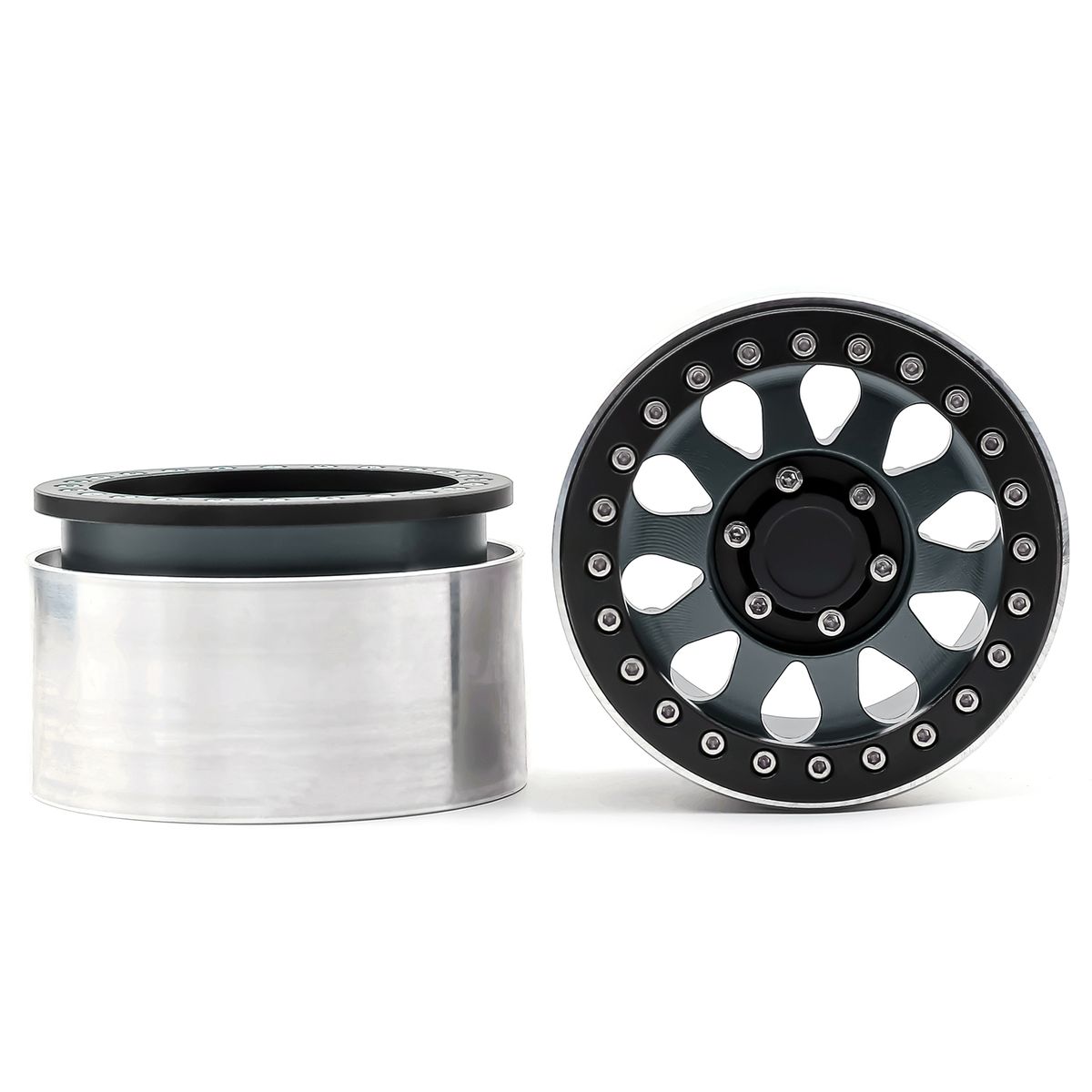 Aluminum Alloy Titanium Wheel  Beadlock Rims Hub 4pcs