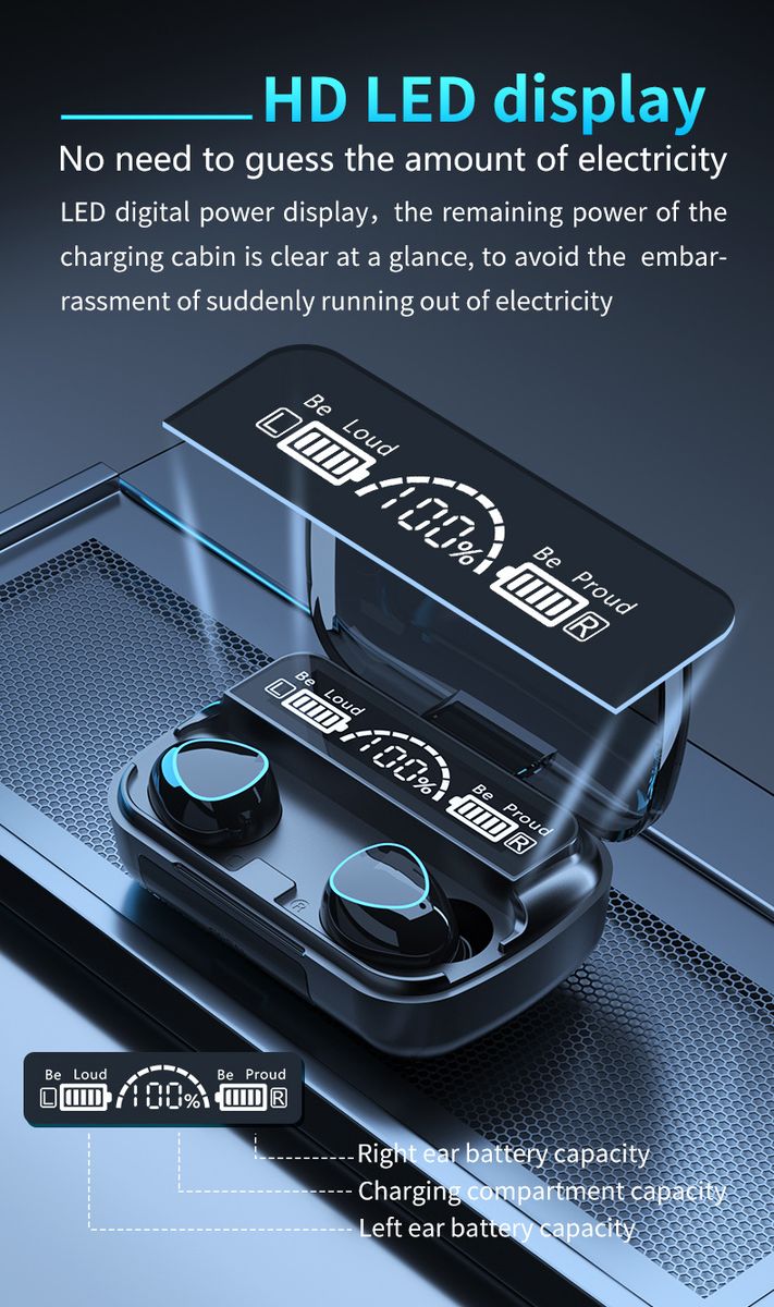 Tws Bluetooth 5.0 Earphones High Quality 2000mah Toothbrush