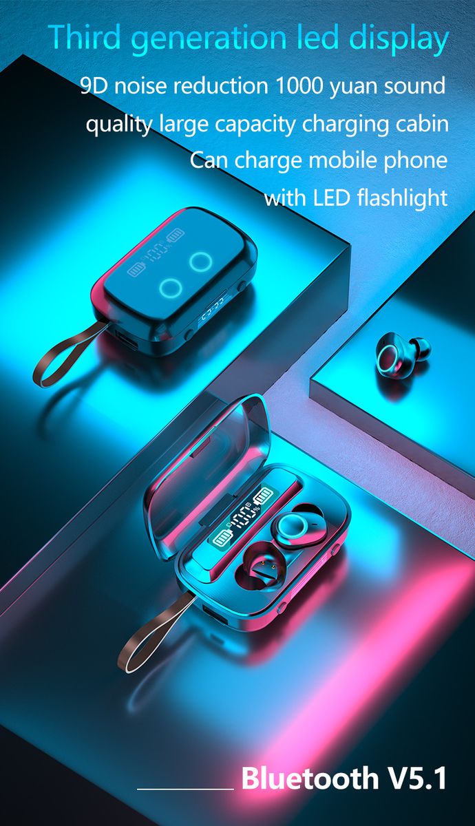 Tws Bluetooth 5.0 Earphones High Quality 2000mah Toothbrush