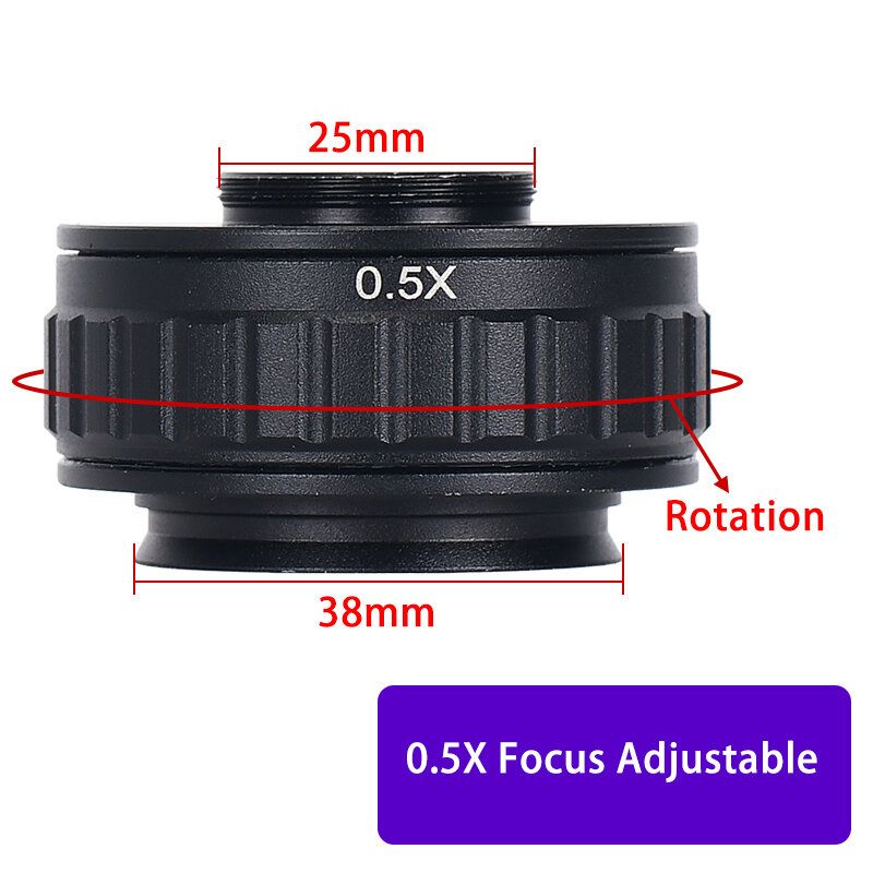 0.35X 0.5X C Mount Lens Adapter Focus Adjustable Camera