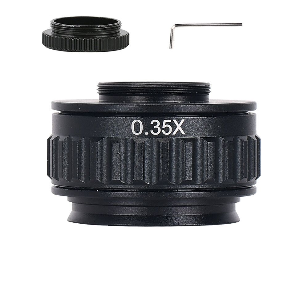 0.35X 0.5X C Mount Lens Adapter Focus Adjustable Camera