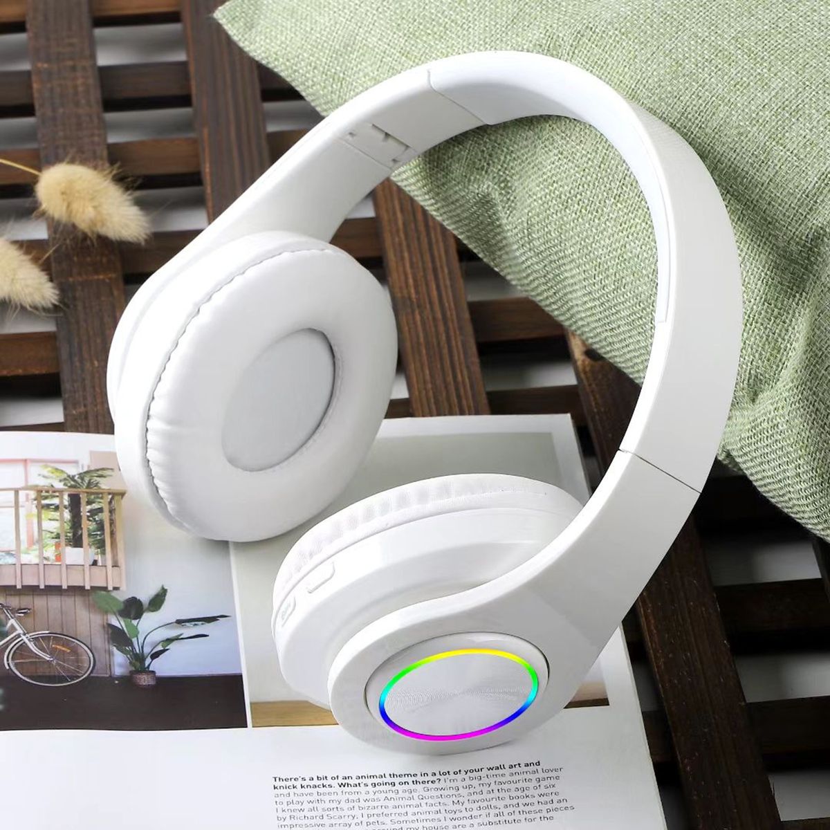 B39 Wireless Headphones Foldable Colorful Breathing-Blue