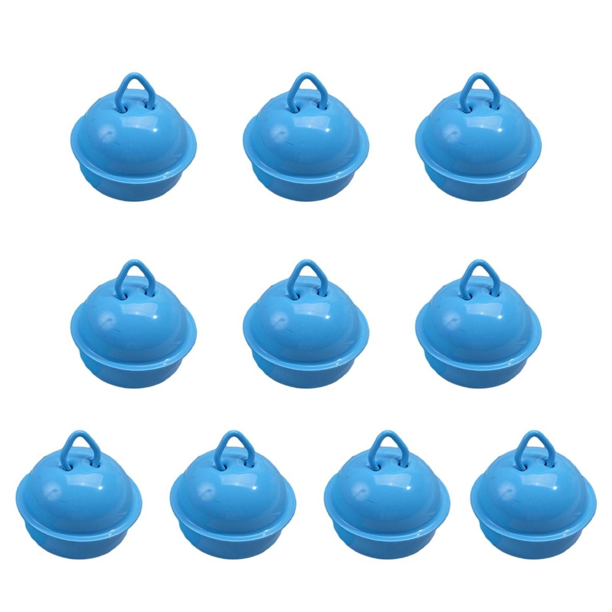 Christmas Tree Bell Decorations 10pcs Festive Jingle Bells Set for Diy Blue