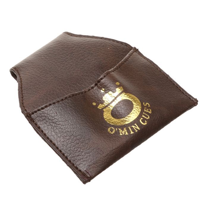 Billiard Snooker Pool PU Leather Chalk Holder Pouch Bag W Coffee