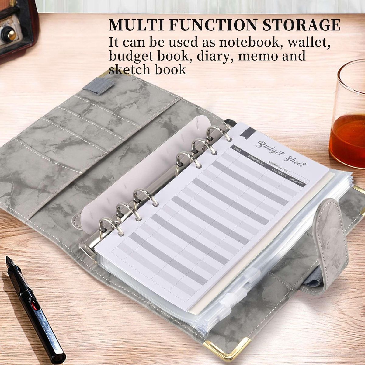 Wallet for Cash Stuffing Money Organiser Binder