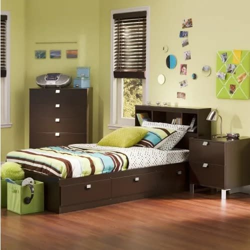 3-piece Kids Bedroom Set - Twin - Chocolate - 4Ft By 6Ft