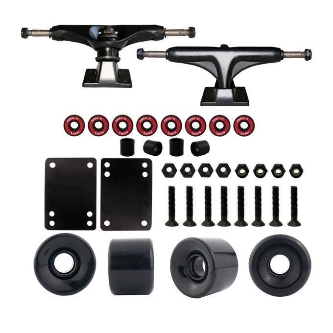 Skateboard Trucks Wheels Truck Bridge Hanger Wheel Roller Multi Black