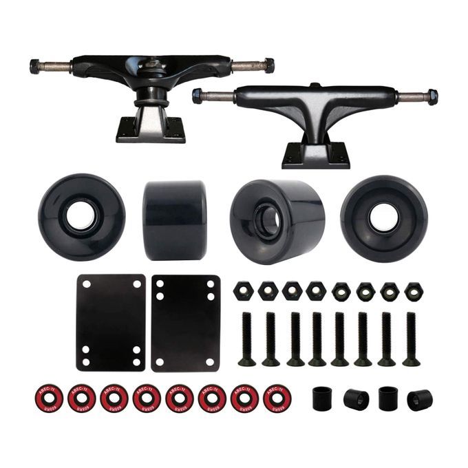 Skateboard Trucks Wheels Truck Bridge Hanger Wheel Roller Multi Black