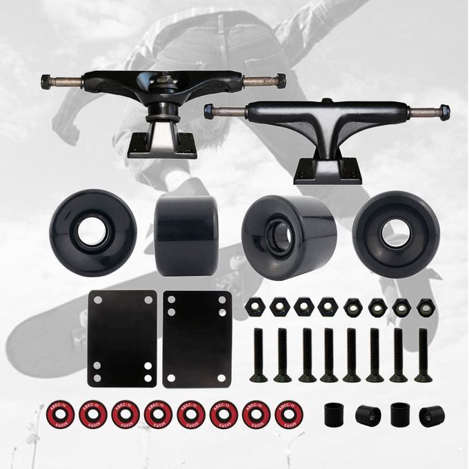 Skateboard Trucks Wheels Truck Bridge Hanger Wheel Roller Multi Black