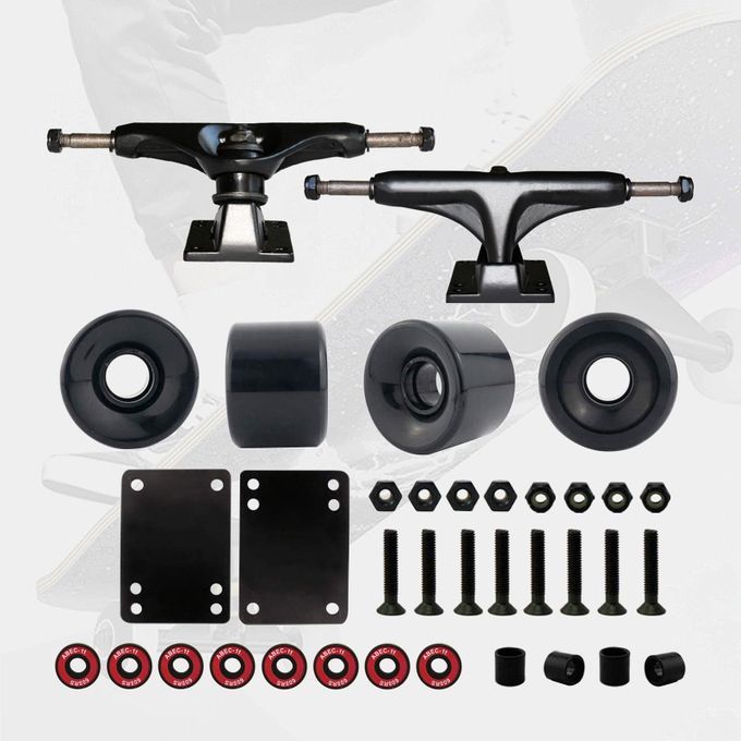 Skateboard Trucks Wheels Truck Bridge Hanger Wheel Roller Multi Black