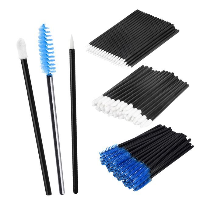 150PCS Disposable Applicator Wand Set Eyelash Liner Eye Lip Blue