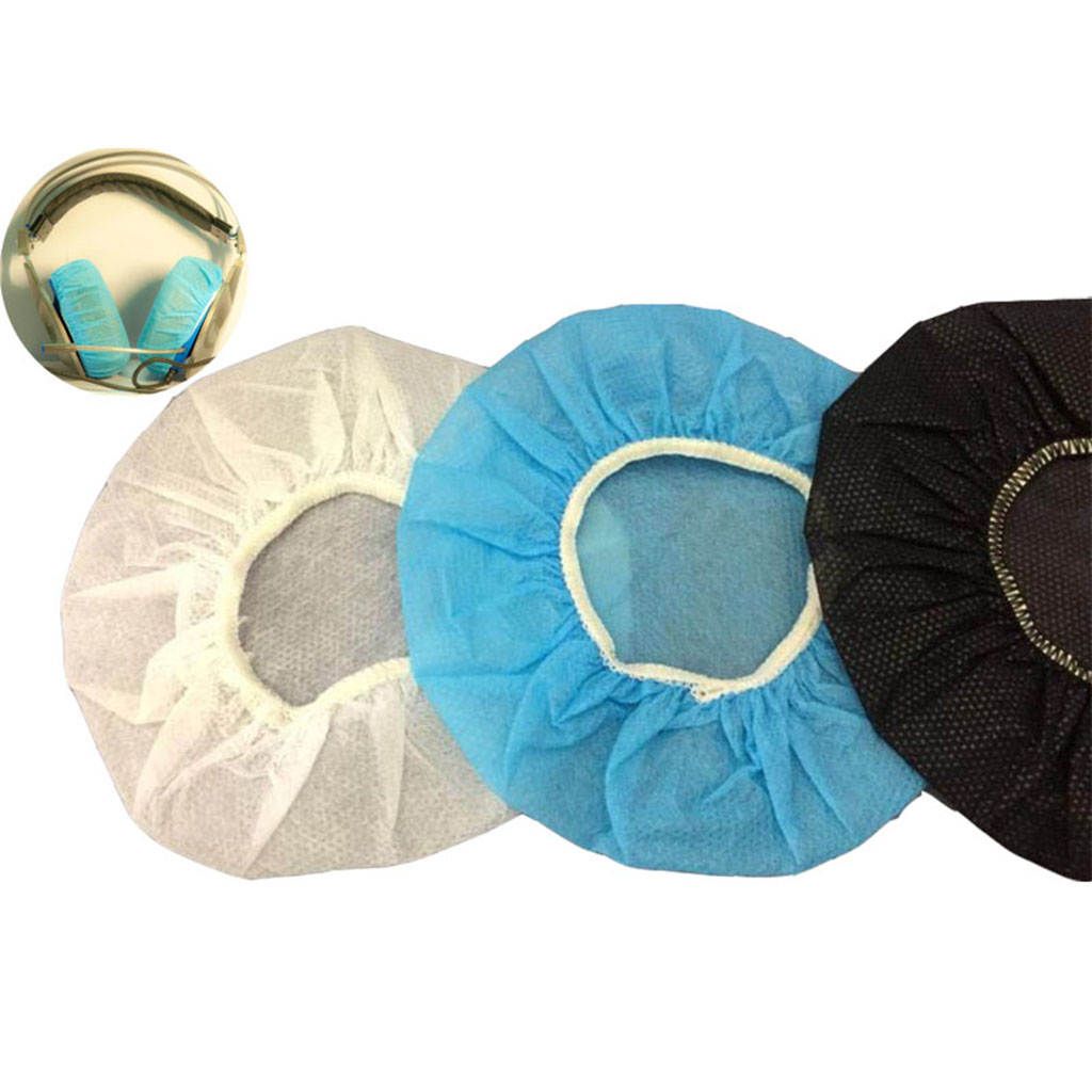 50 Pairs Disposable Headphone Covers Ear Pads Black