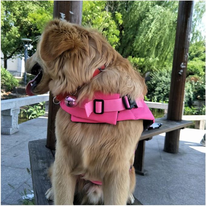 2Pcs Adjustable Durable Pet Dog Life Jacket Swimming Vest With Puller