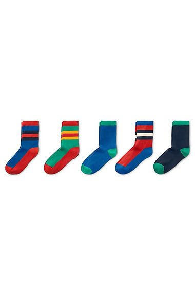 Boys 5 Pairs Of Socks, Multicolour