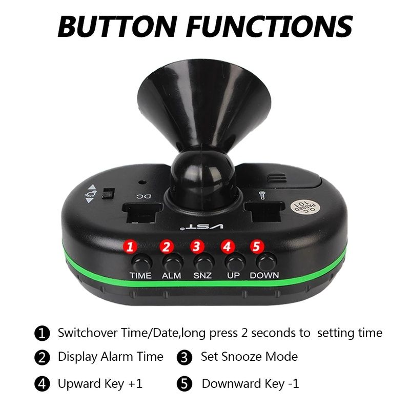 Car Thermometer Digital Clock Automobile Clock LED Lighted Auto Dual Temperature Gauge Voltmeter Voltage Tester 12V 24V Input