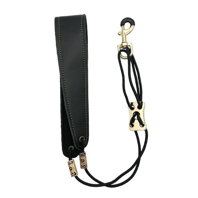 Sax Back Shoulder Belt Cowhide Adjustable Black Adults Holder Parts 46