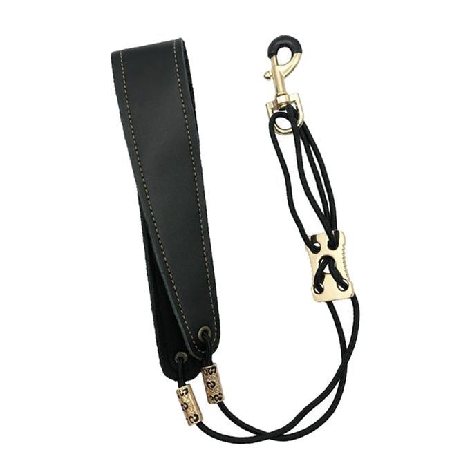 Sax Back Shoulder Belt Cowhide Adjustable Black Adults Holder Parts 46