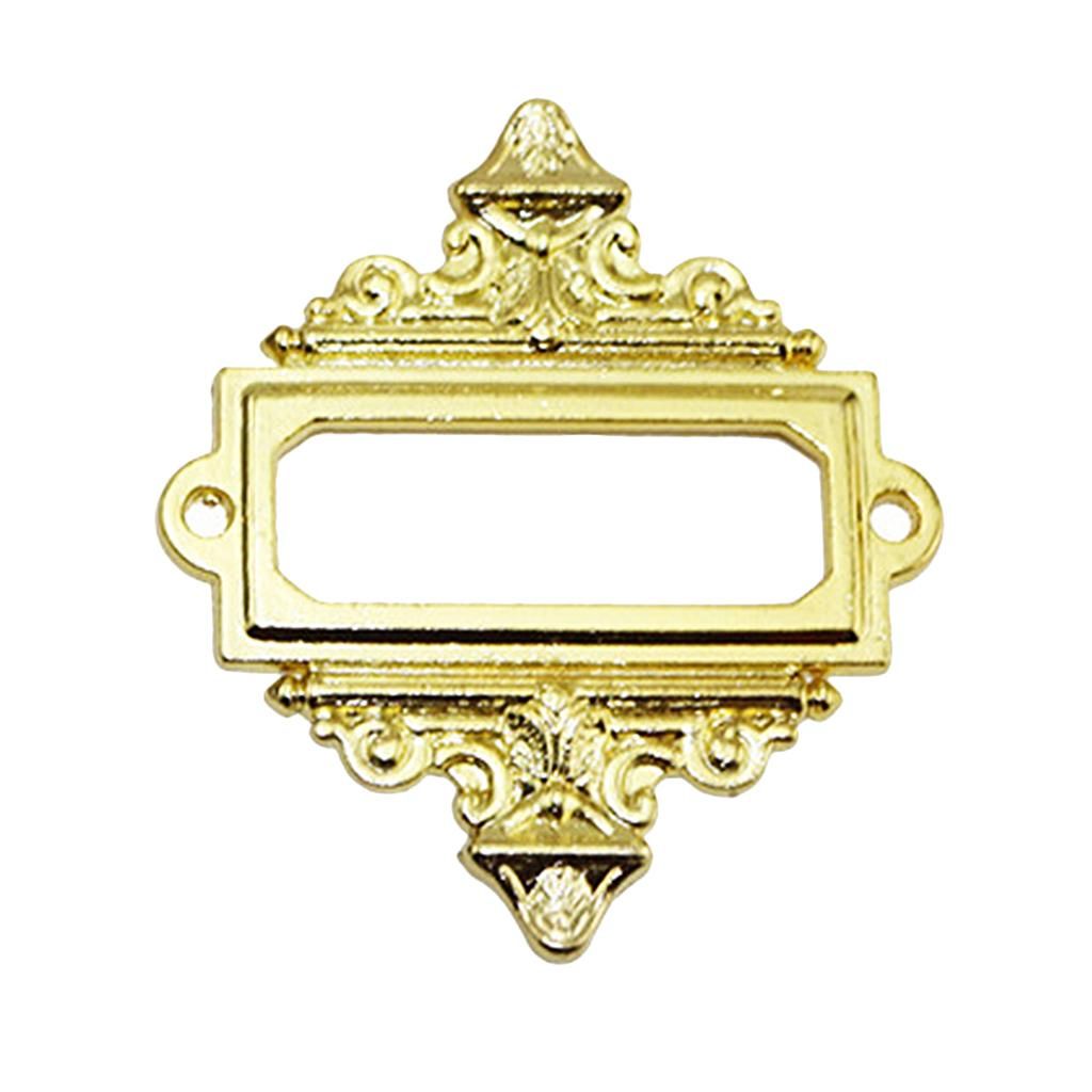 4Pcs Shelves File Drawer Tag Label Holder Metal Lace