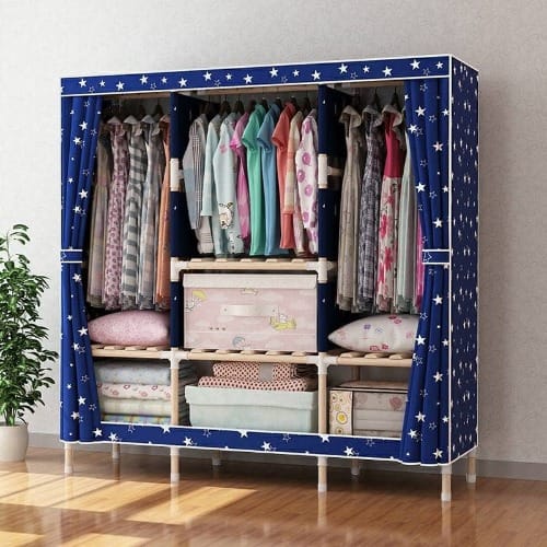 3 Columns Mobile Wardrobe 150cmx45cmx170cm