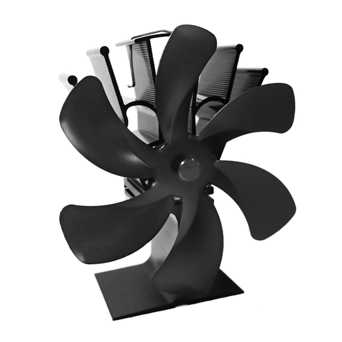 6 Blade Fireplace Fan For Wood Burning Stove Heat Powered