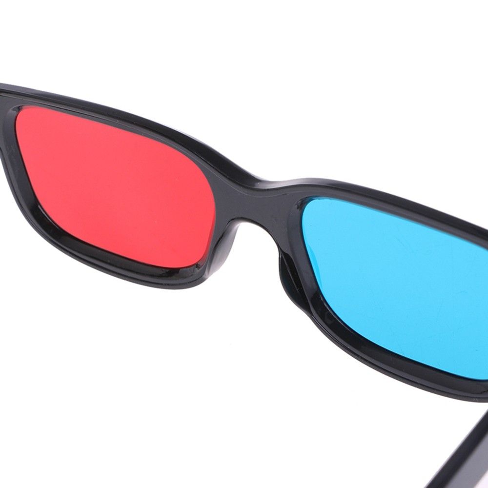 Universal 3D Glasses Black Frame Red Blue Eyeglasses Cyan