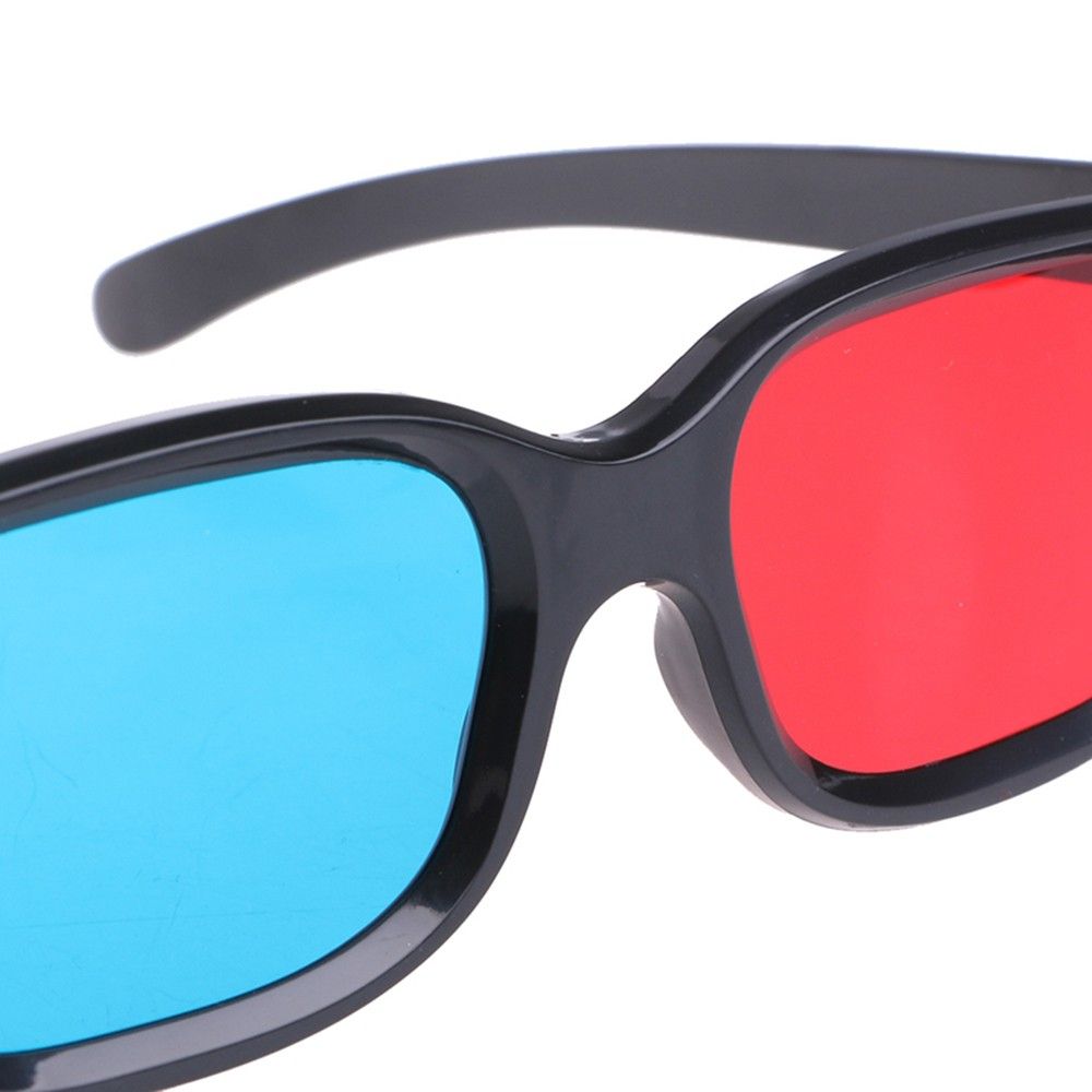Universal 3D Glasses Black Frame Red Blue Eyeglasses Cyan