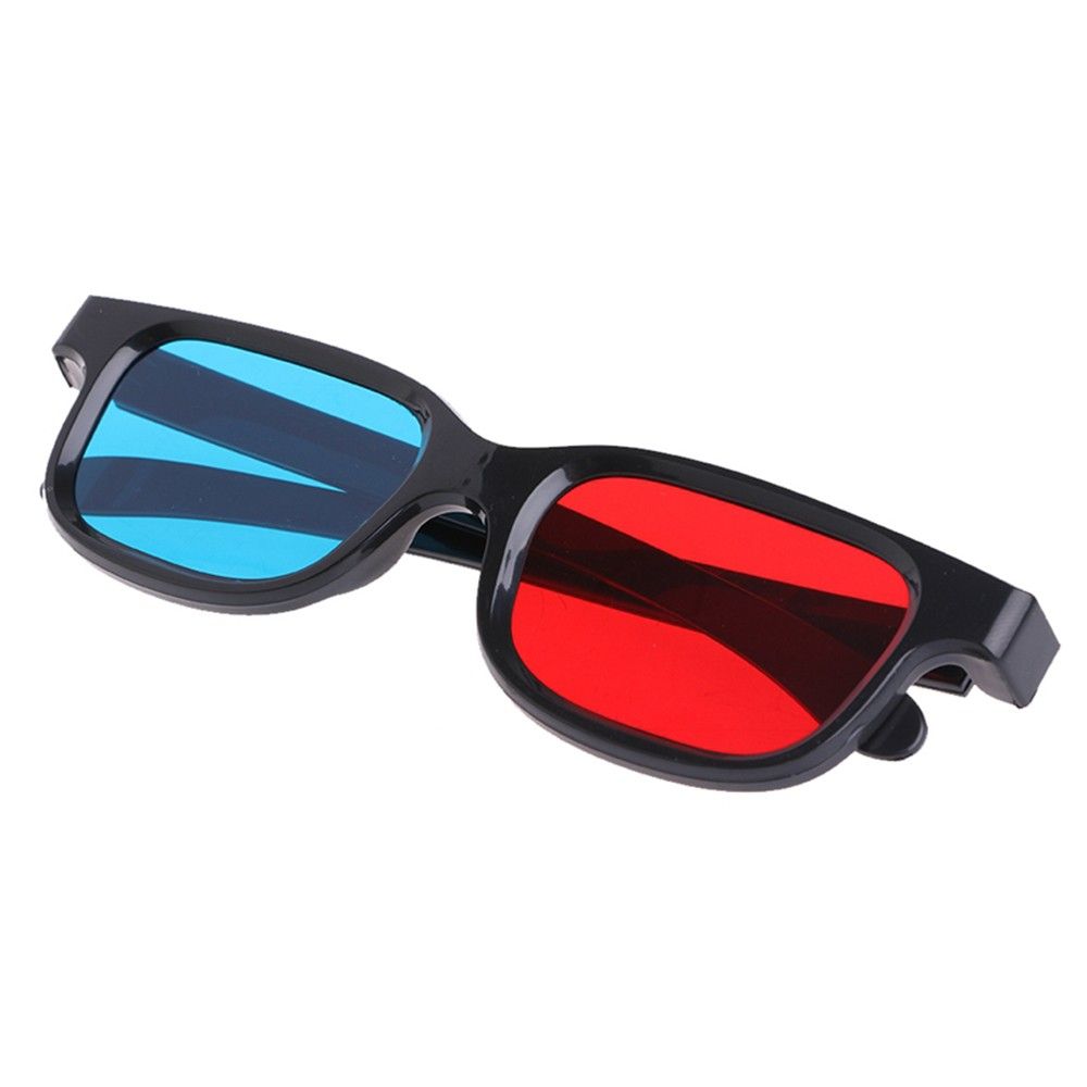 Universal 3D Glasses Black Frame Red Blue Eyeglasses Cyan