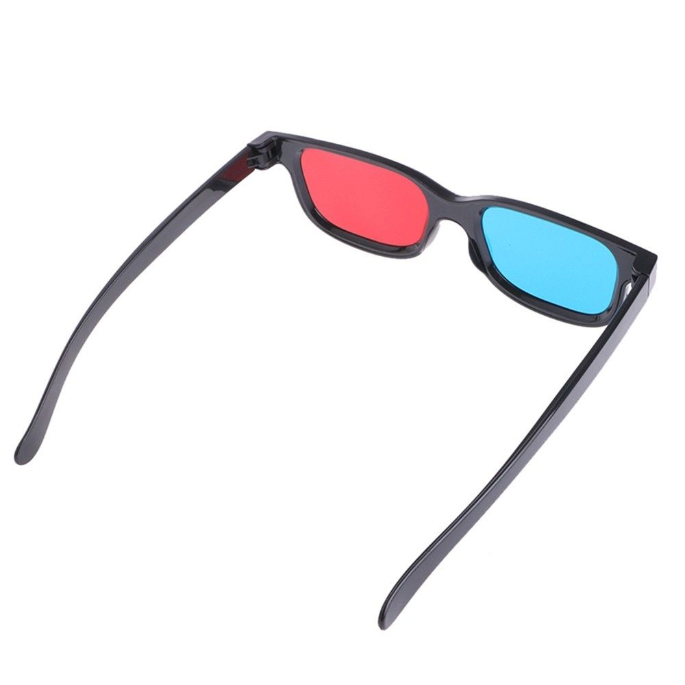Universal 3D Glasses Black Frame Red Blue Eyeglasses Cyan