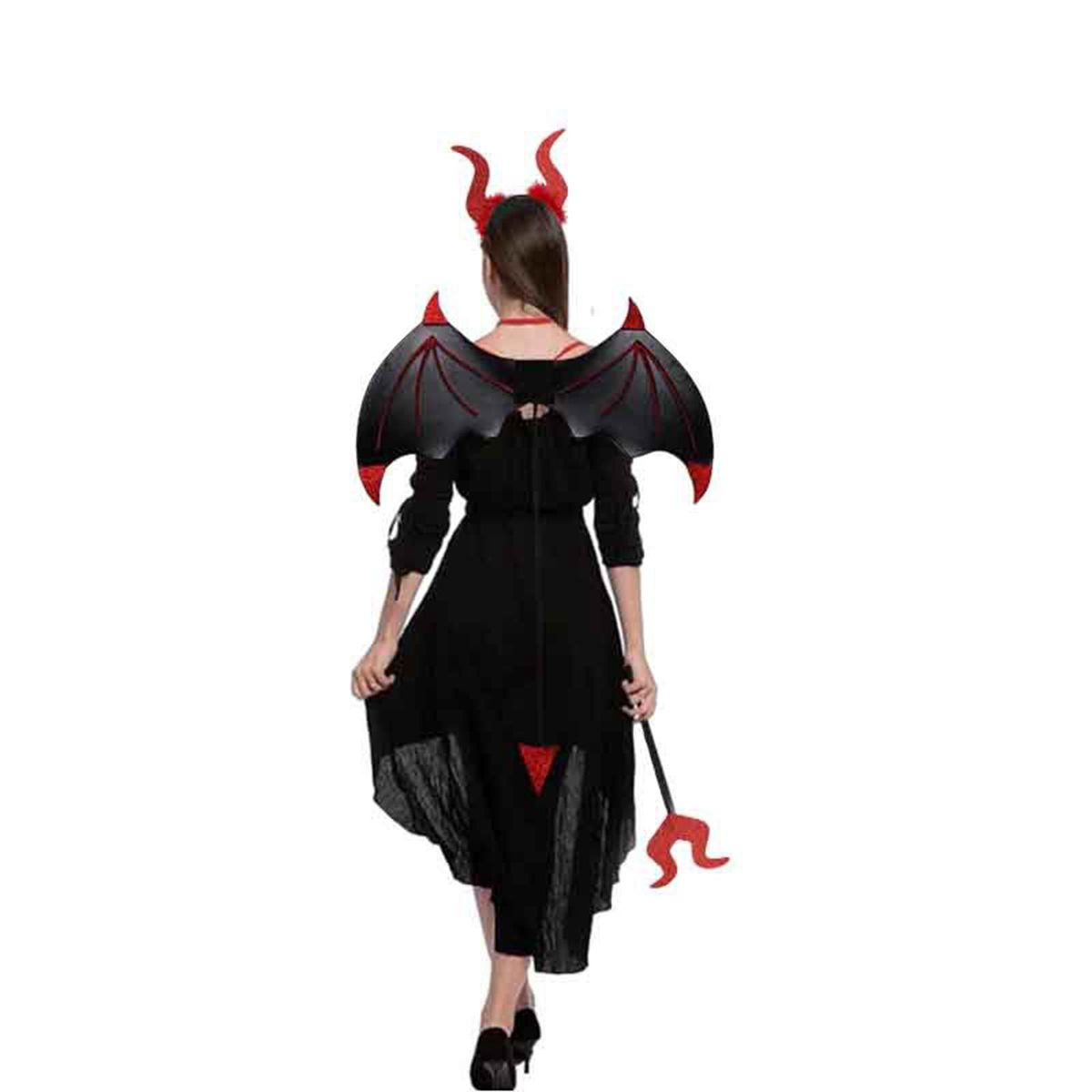 Halloween Devil Costume Set With Devil  Men Women Red