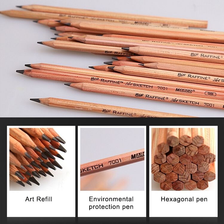 10 PCS Drawing Writing Sketch Wooden Pencil Pre-sharpened 2B Art Graphite Pencils