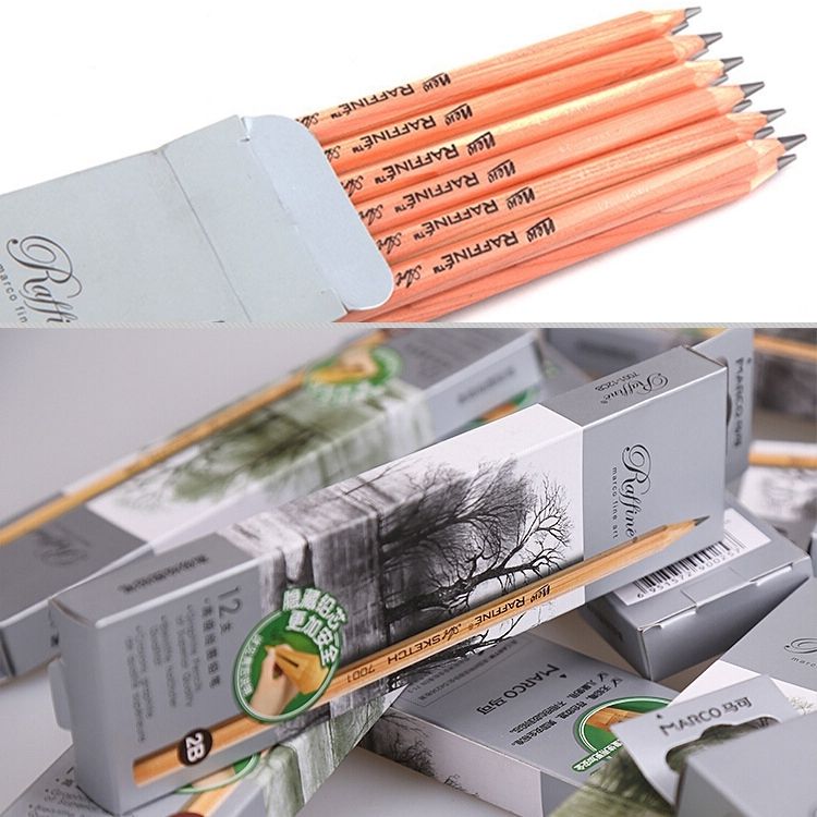 10 PCS Drawing Writing Sketch Wooden Pencil Pre-sharpened 2B Art Graphite Pencils