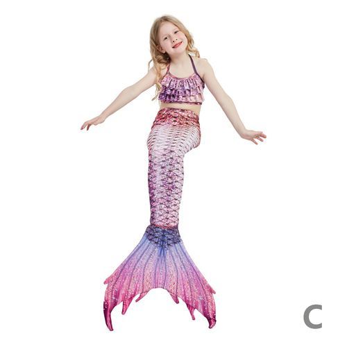 Kids Mermaid Tail Mermaid Swimsuit Swimming Children Mermaid Costume For Girls Birthday Pool Party Gift