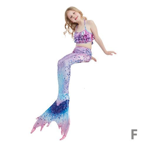Kids Mermaid Tail Mermaid Swimsuit Swimming Children Mermaid Costume For Girls Birthday Pool Party Gift