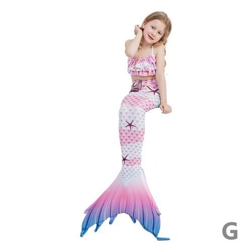Kids Mermaid Tail Mermaid Swimsuit Swimming Children Mermaid Costume For Girls Birthday Pool Party Gift