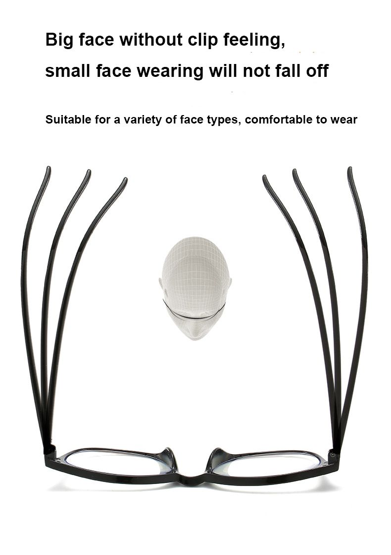BOYSEEN Anti-Blu-ray Reading Glasses Zoom Glasses 1701