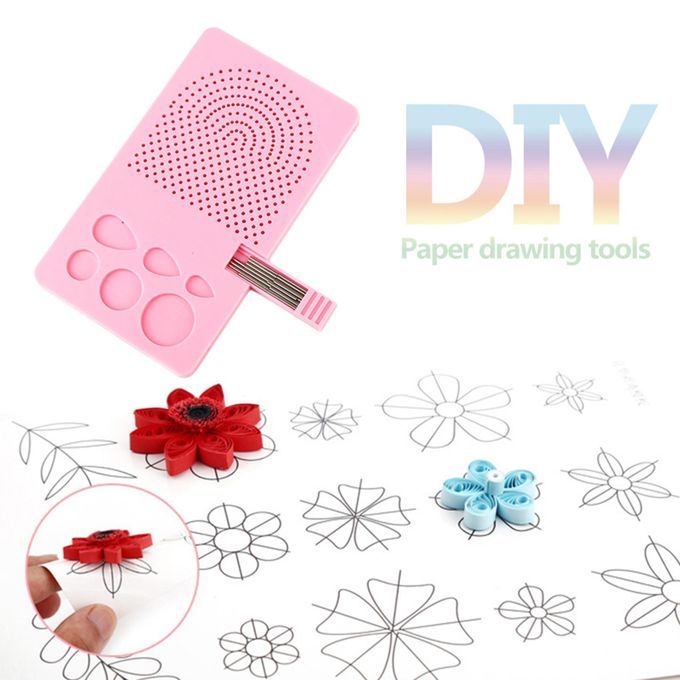 Paper Quilling Board Pins W/ Pins Drawer Grid  Quilling Pink