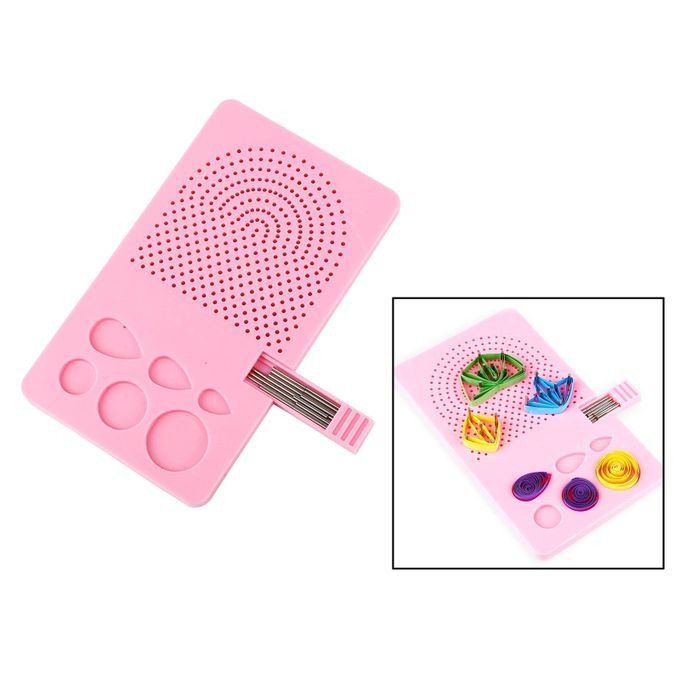 Paper Quilling Board Pins W/ Pins Drawer Grid  Quilling Pink
