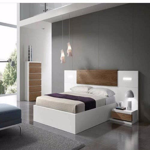 Mordern Bedframe With Chest Drawer - 6 Drawers