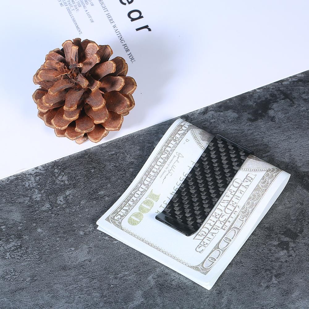 Carbon Fiber Money Clip Classic Design Slim Card Holder Super Handy Mini Size