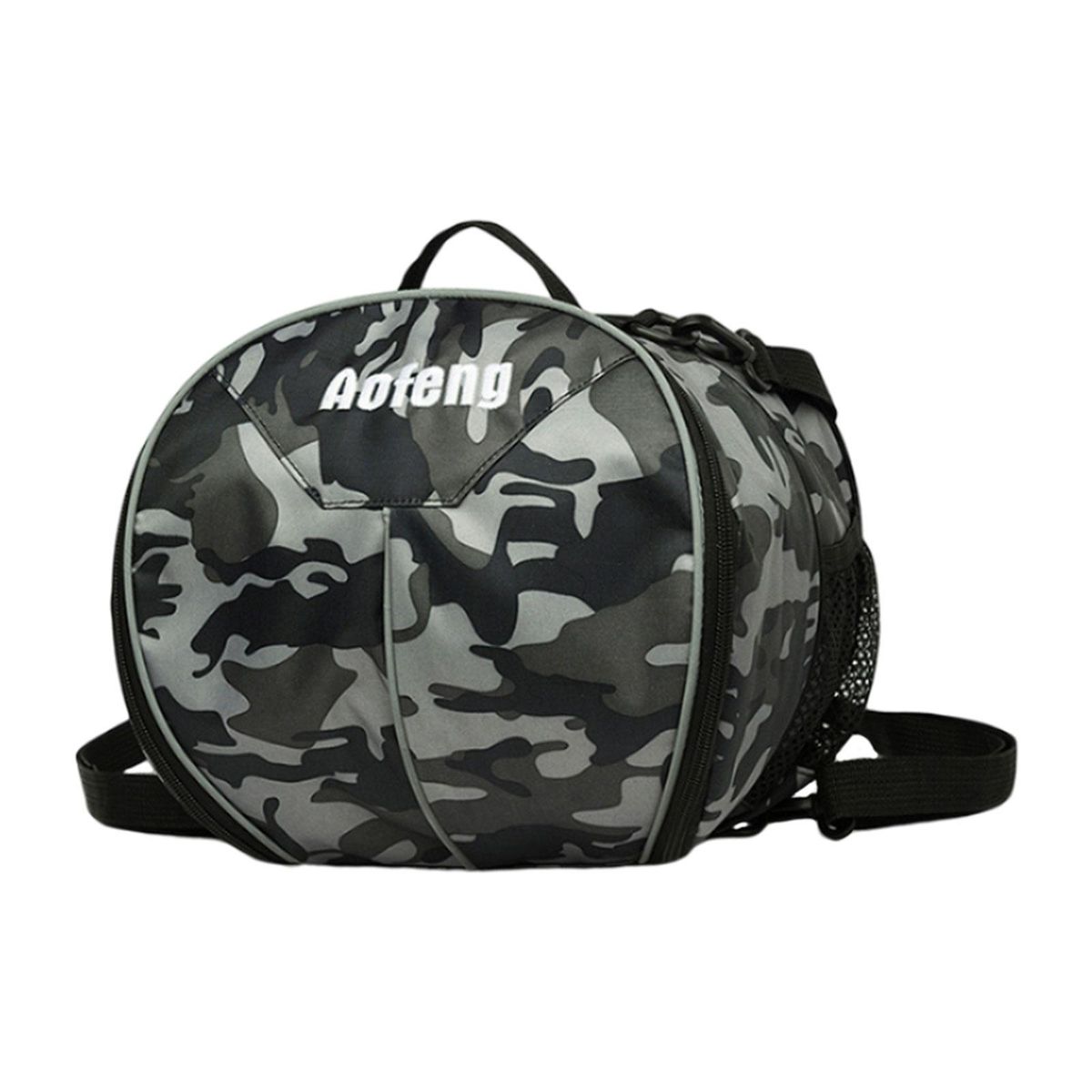Basketball Shoulder Bag Oxford Fabric Wear Resistant Gray