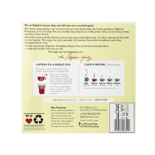 100 Count Premium Blend Black Tea,100% Ceylon 8oz 226g