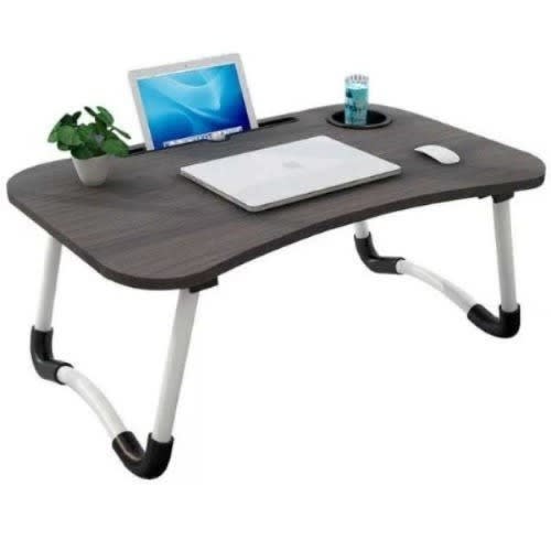 Office Laptop Table With Dock Stand & Cup Holder -Black