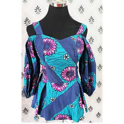 Ankara Peplum Blouse