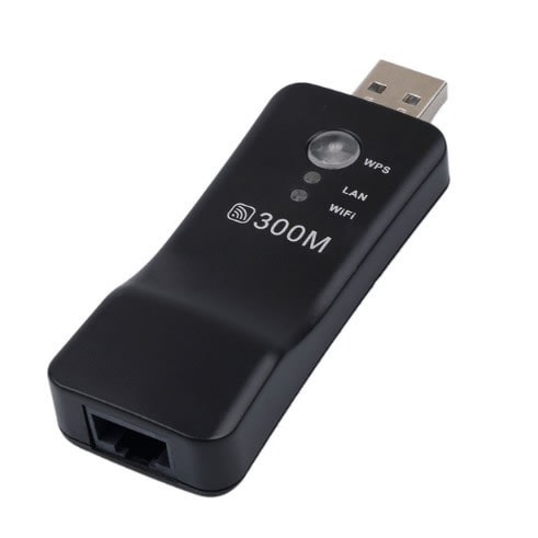 Wireless Network Adapter Wifi To Rj45 Network + 300 Wifi Signal Repeater