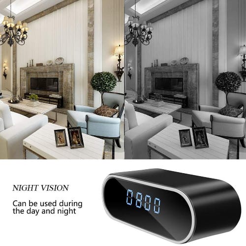 Hidden Camera Clock - Daretang Hd 1080p Wifi Hidden Spy Camera Alarm Clock Nanny Cam Cctv