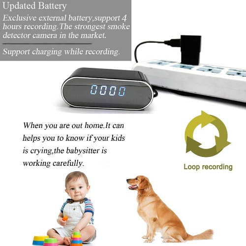 Hidden Camera Clock - Daretang Hd 1080p Wifi Hidden Spy Camera Alarm Clock Nanny Cam Cctv