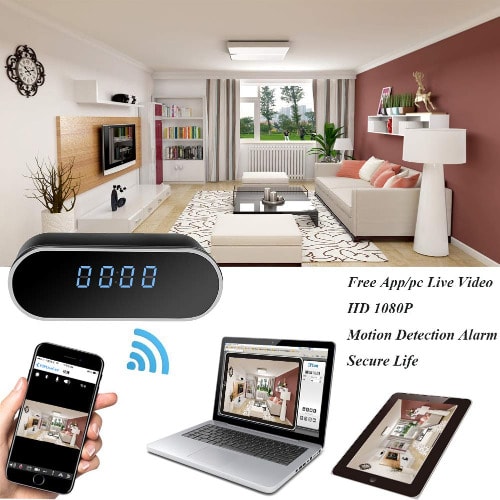 Hidden Camera Clock - Daretang Hd 1080p Wifi Hidden Spy Camera Alarm Clock Nanny Cam Cctv