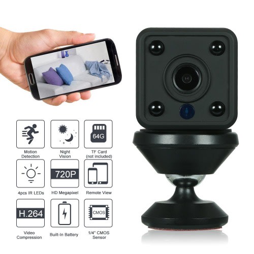 Wireless Ip Camera Battery Powered Mini Camera Night Version Motion Sensor